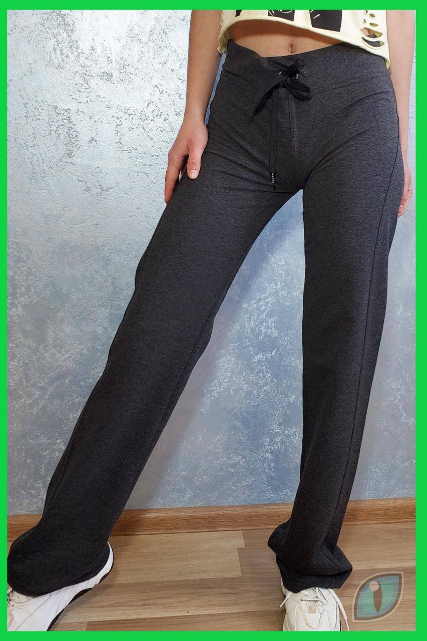 

Женские серые прямые спортивные штаны на резинке размер S со шнурком, Черный