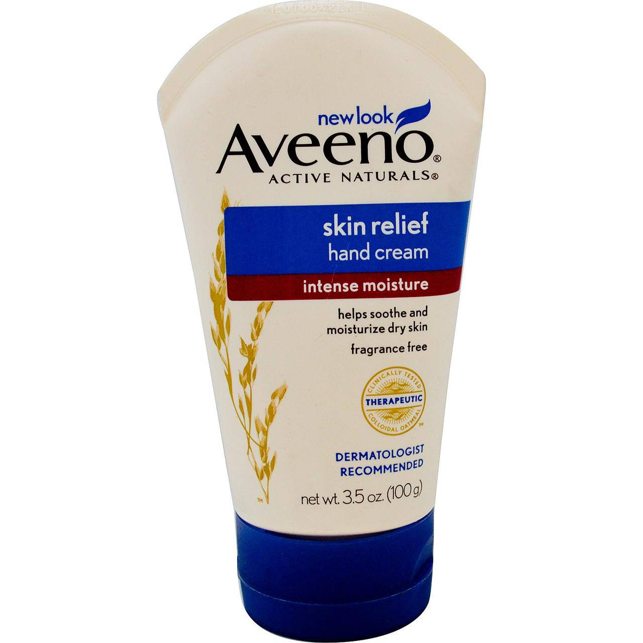 

Aveeno, Active Naturals, Skin Relief, крем для рук, без отдушек, 3.5 унции (100 г)