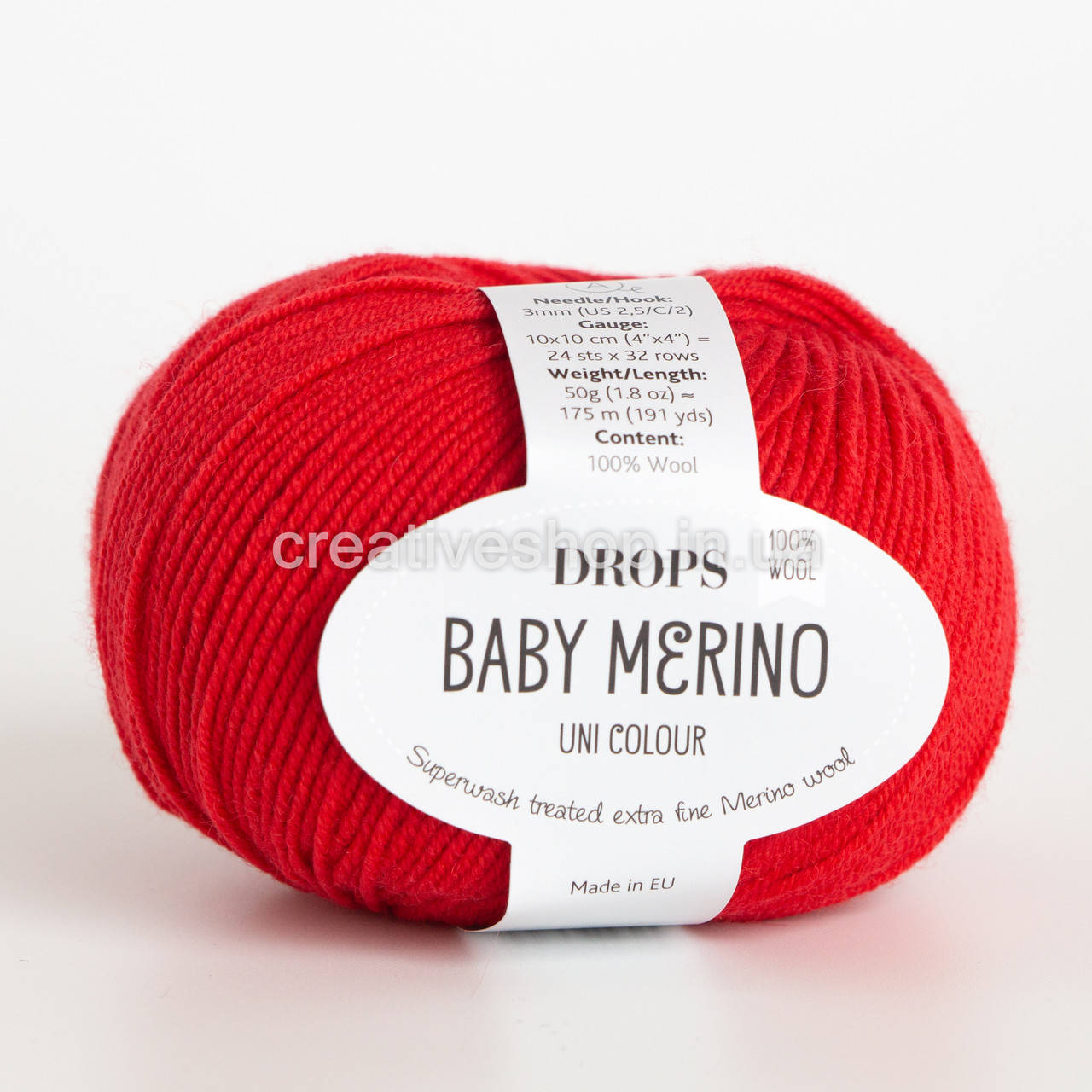 

Пряжа Drops Baby Merino (цвет 16 red)