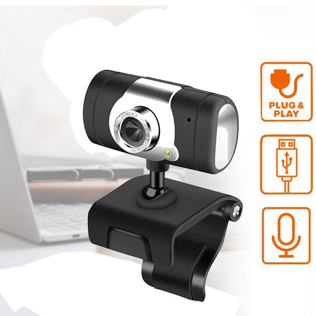 

Веб-камера PC Camera Mini Packing 480P для компьютера с микрофоном, Черный