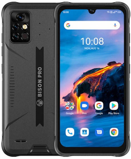 

Смартфон UMIDIGI Bison Pro 4/128GB Black, 48+16+5/24Мп, 8 ядер, 2sim, экран 6.3" IPS, 5000mAh, IP69K, 4G