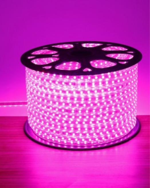 

Светодиодная LED лента розовая(P) на 220v STANDART 120Led 2835 8mm IP65