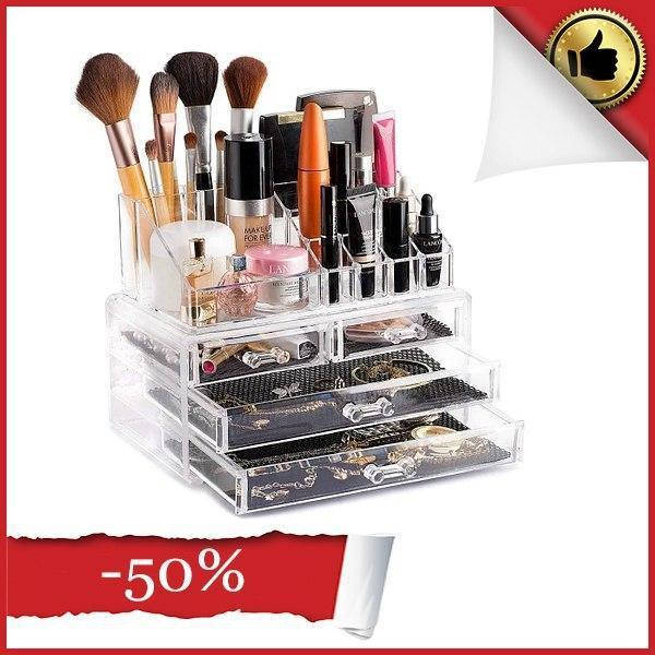 

Органайзер для косметики 4 drawer настольный ящик для бижутерии акриловый makeup