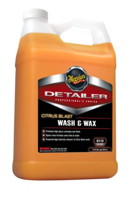 

Автошампунь з воском карнауби (концентрат) Detailer Citrus Blast Wash & Wax (3,78 л), ТМ Meguiar's