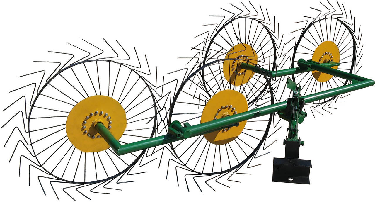 

Грабли–ворошилки для мотоблока «Солнышко» (4-х колесные)