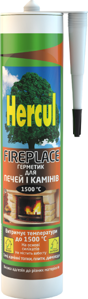 

Герметик для печей і камінів 1500°C HERCUL FIREPLACE 280мл