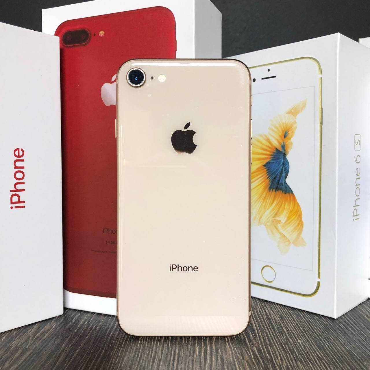 

Apple iPhone 8 64GB Gold Neverlock айфон бу оригинал купить золотой, Темно-серый