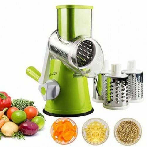 

Овощерезка мультислайсер Tabletop Drum Grater +3 насадки для овощей и фруктов, щинковка, терка | ОН000544