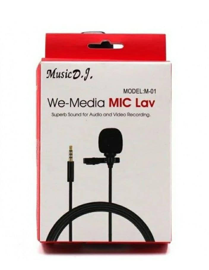 Петличный микрофон для блогера, для магнитолыМикрофон MIC-M1 подходит для использования M-01 We-Media Mic Lav