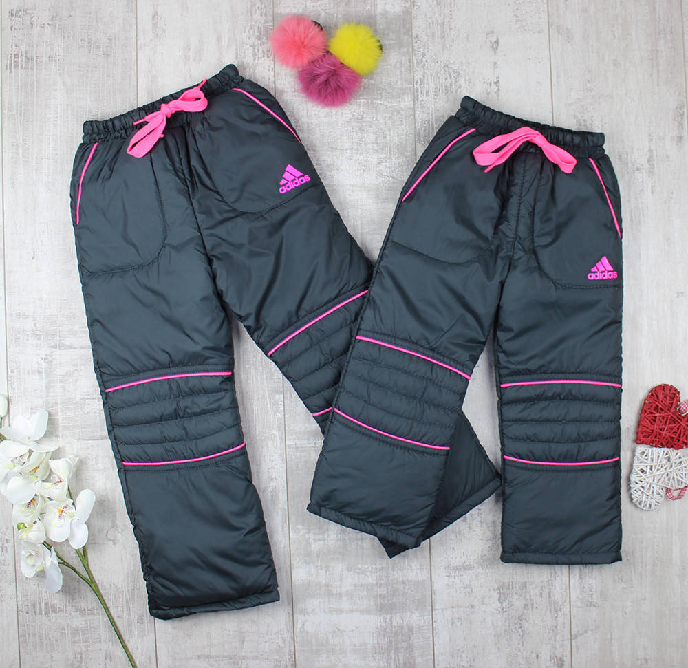 

Брюки детские зимние на флисе Adidas для девочки