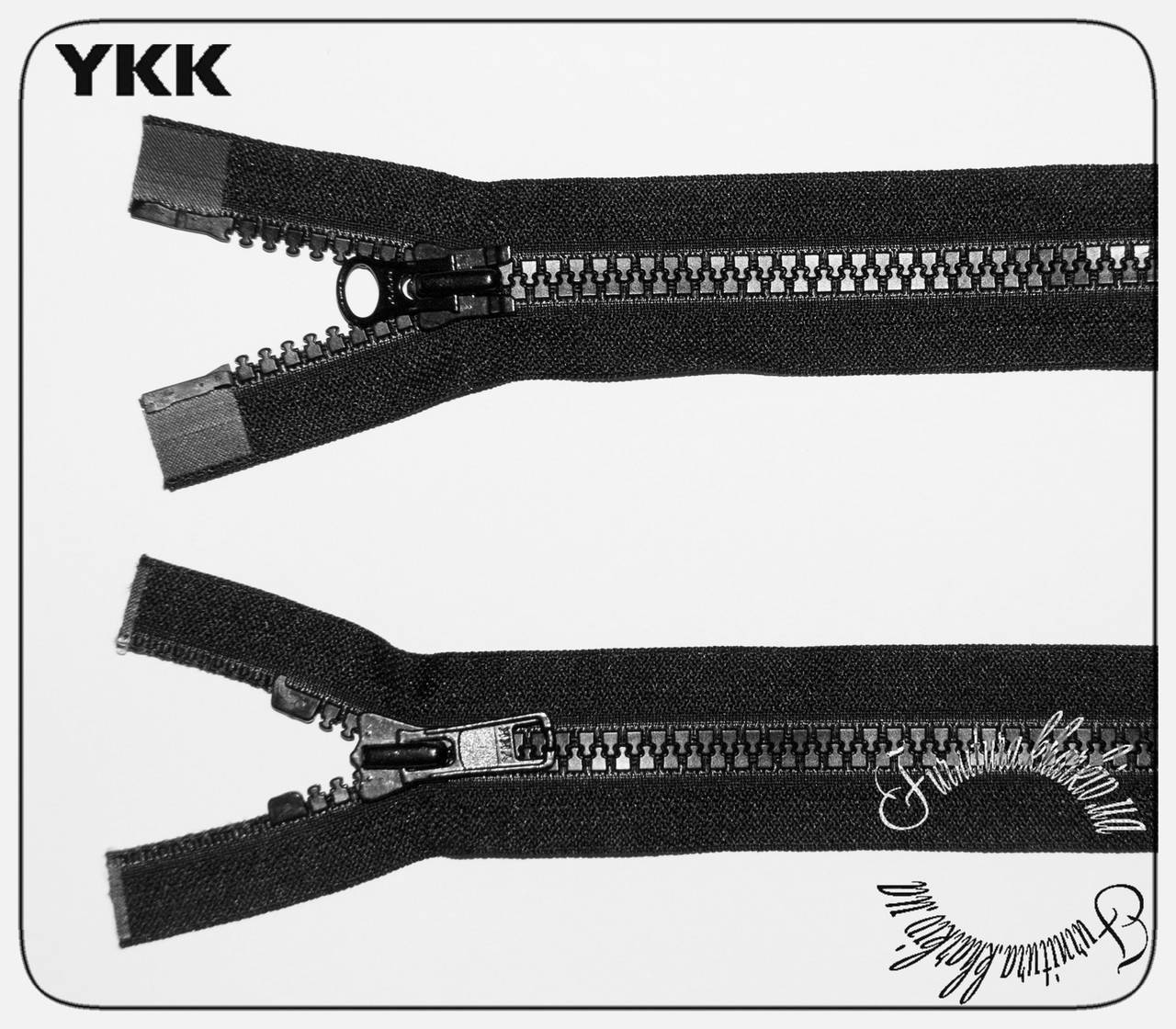 

Молния на два бегунка 85 cм тракторная №8 YKK, Черный