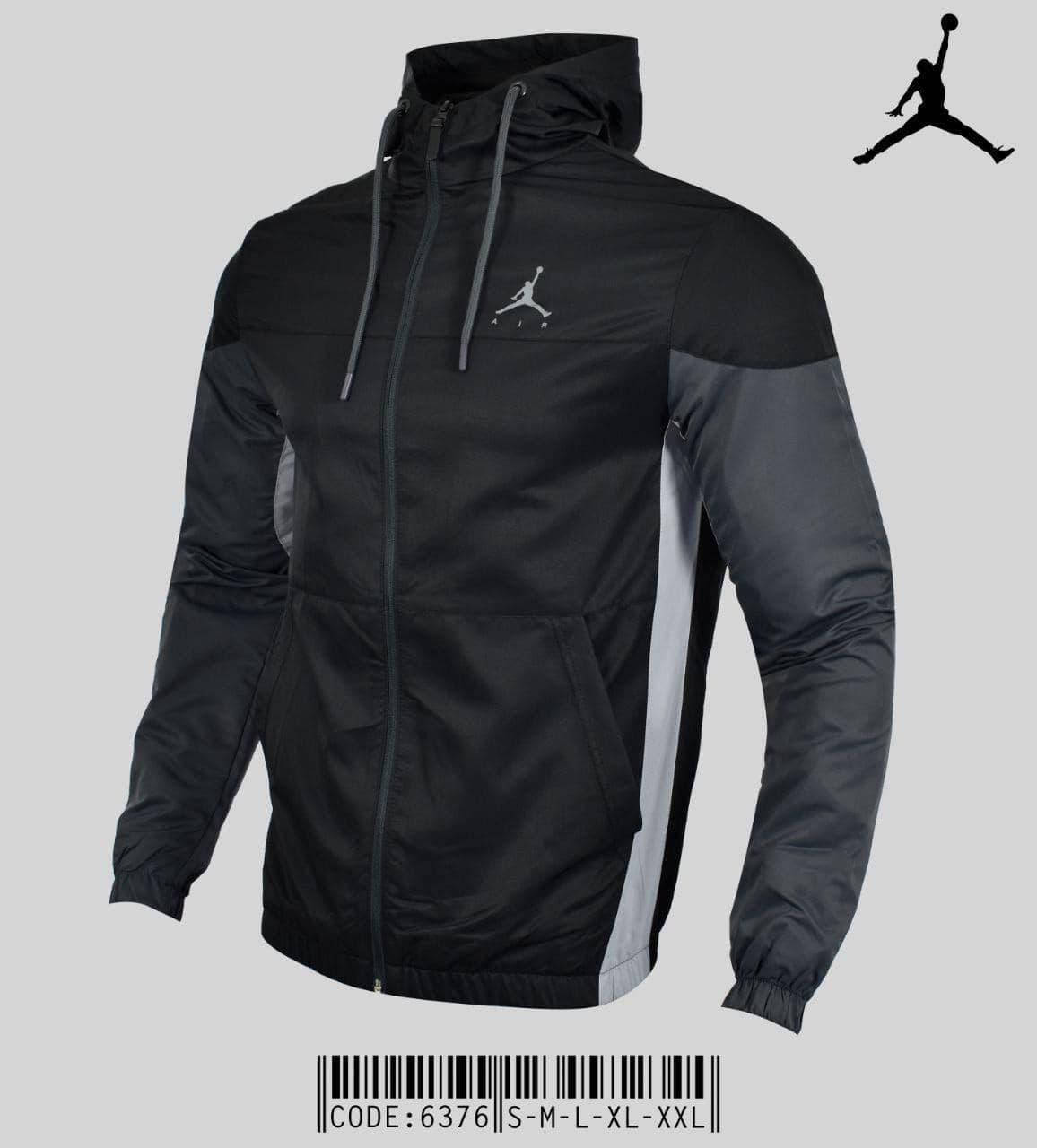 

ВЕТРОВКА JORDAN Nike S M L XL XXL куртка чоловіча чорна з капюшоном бомбер курточка мужская