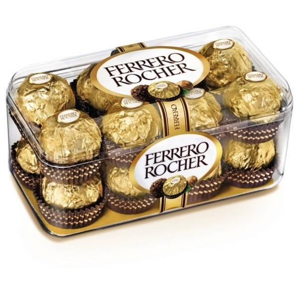 

Конфеты шоколадные Ferrero Rocher, 200г, Германия,с цельным лесным орехом,