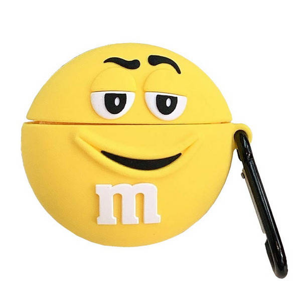 

Чехол для наушников Apple AirPods Alitek M&M's Желтый Smile + карабин