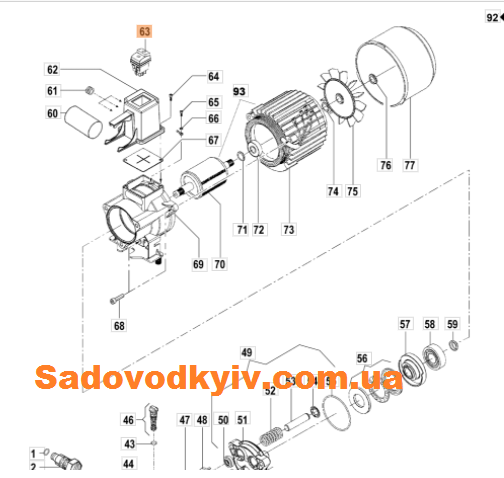 

Выключатель для мойки высокого давления Oleo-Mac PW 145 C (CH14100130A)