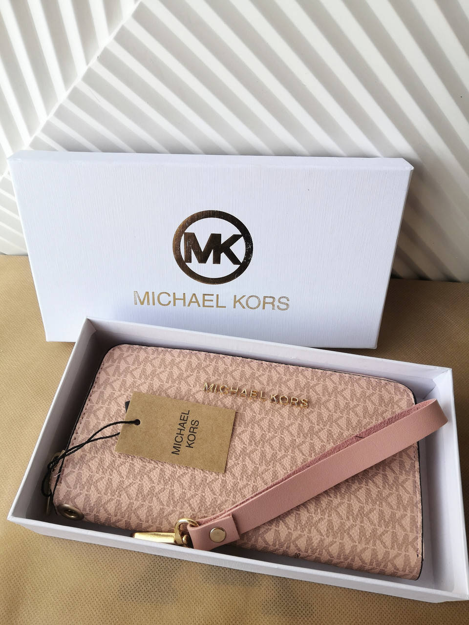 

Женский кошелек Michael Kors, Майкл Корс LUX качество пудра, Золотистый