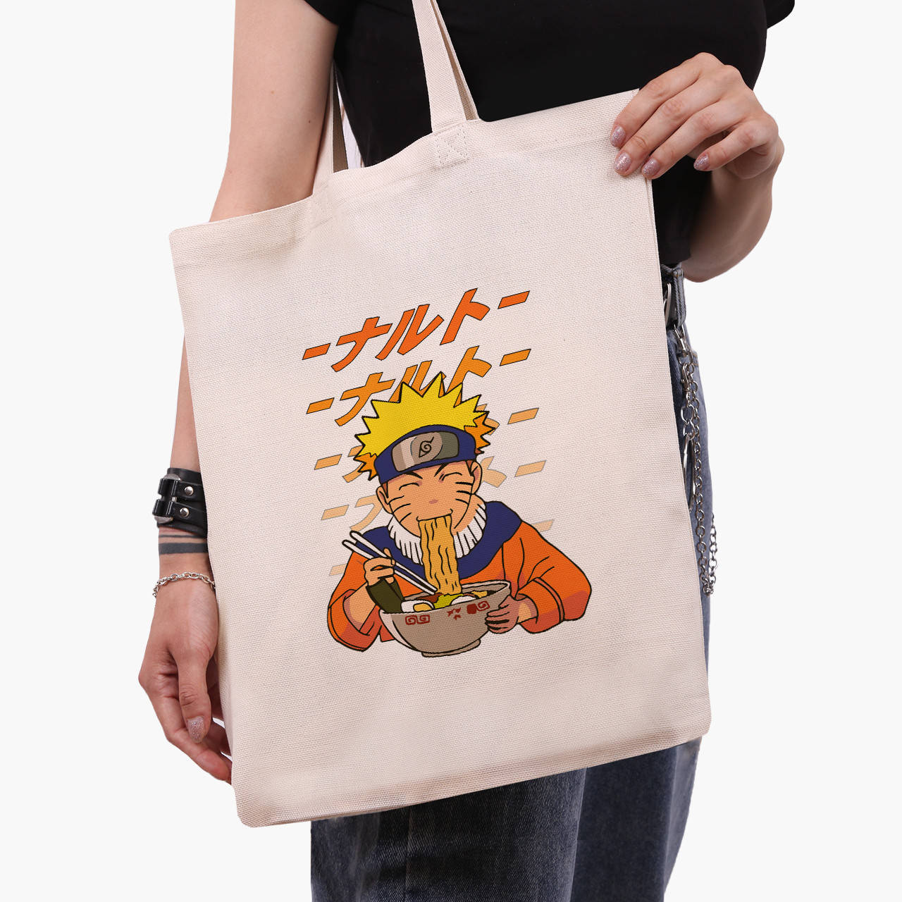 

Эко сумка шоппер Наруто Узумаки (Naruto Uzumaki) (9227-2818) экосумка шопер 41*35 см, Белый