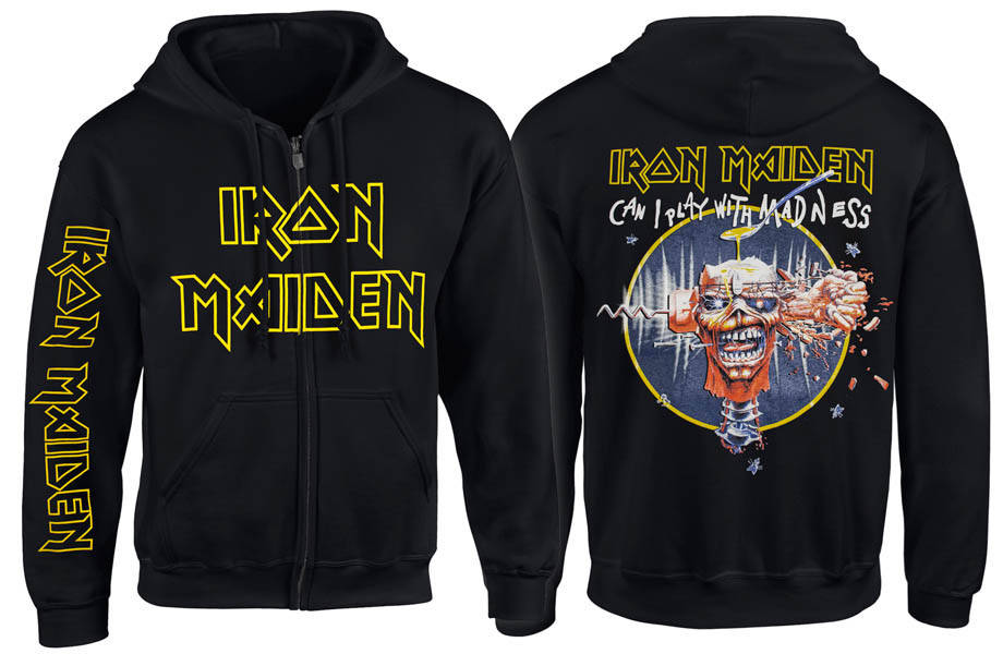 

Толстовка на змейке IRON MAIDEN Can I Play With Madness, Черный