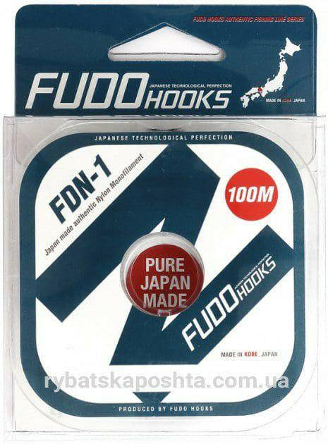 

Леска поводочная FUDO Hooks FDN-1 (0.220mm 100m 6.65kg) Мягкая японская леска без памяти