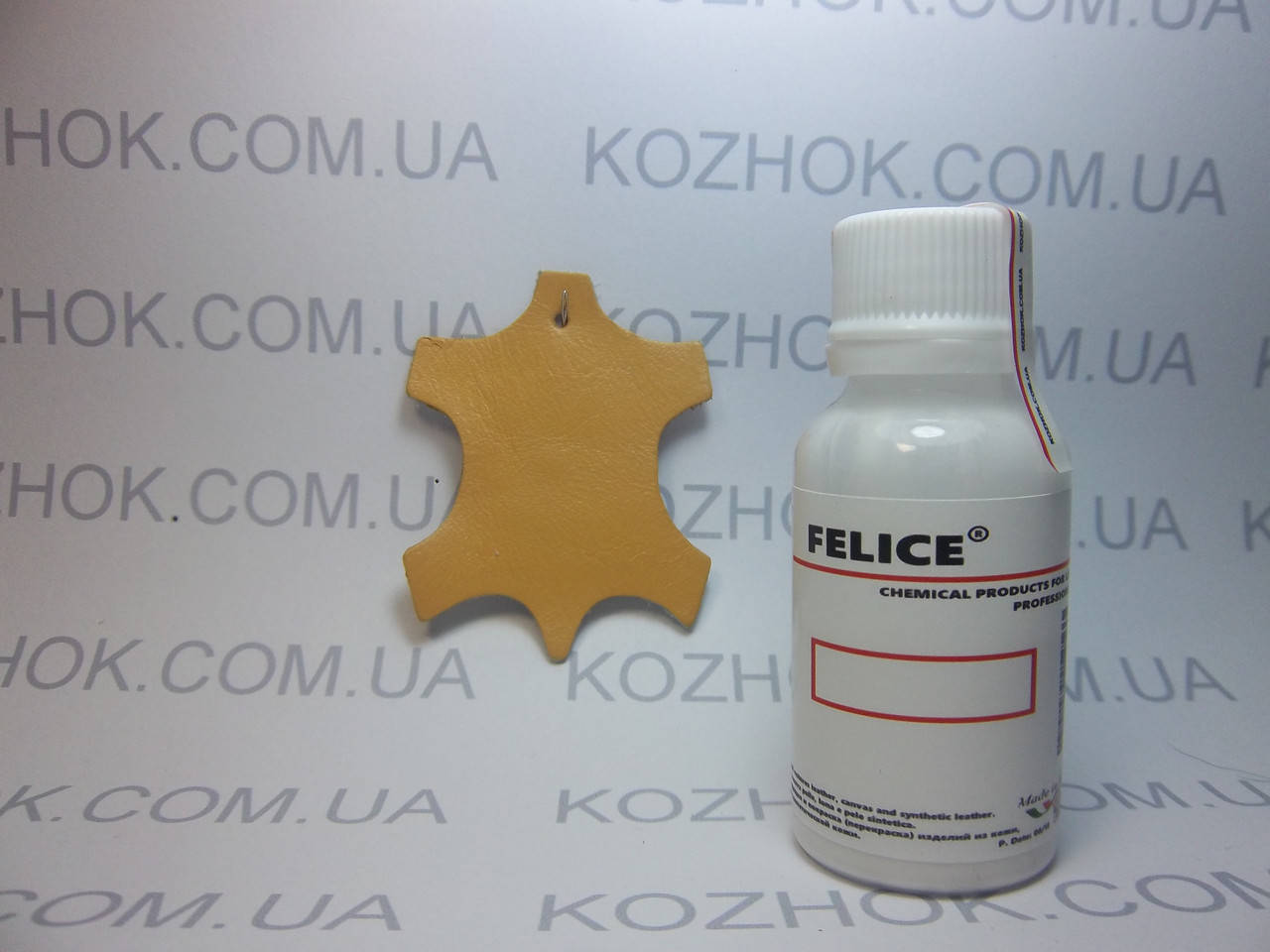 

Краска для кожи Felice цв.Шафрановый. Для обуви,гладкой кожи, кожгалантереи, кожаной мебели, кожаного салона