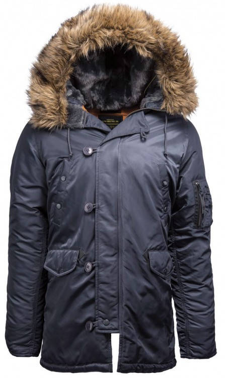 

Куртка аляска Slim Fit N-3B Parka Alpha Industries (сине-серая)