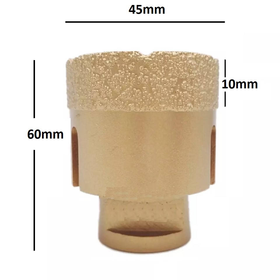 

Алмазная коронка D45mm ,M14(для УШМ)