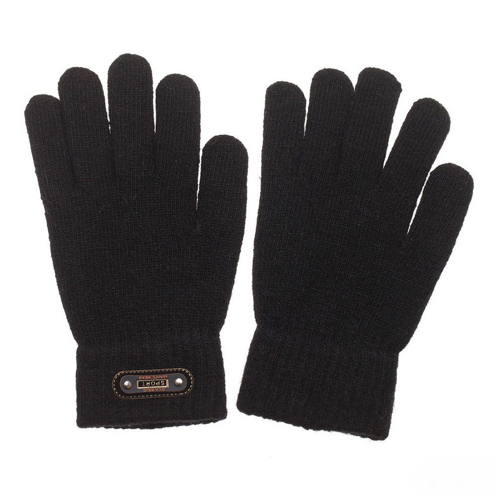 Мужские сенсорные перчатки с начёсом КОРОНА Sport / Перчатки для сенсорных экранов Синий, Черный