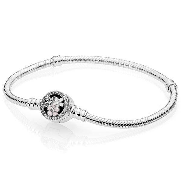 

Браслет Пандора с цветочной застежкой (17 см) Pandora 590744CZ