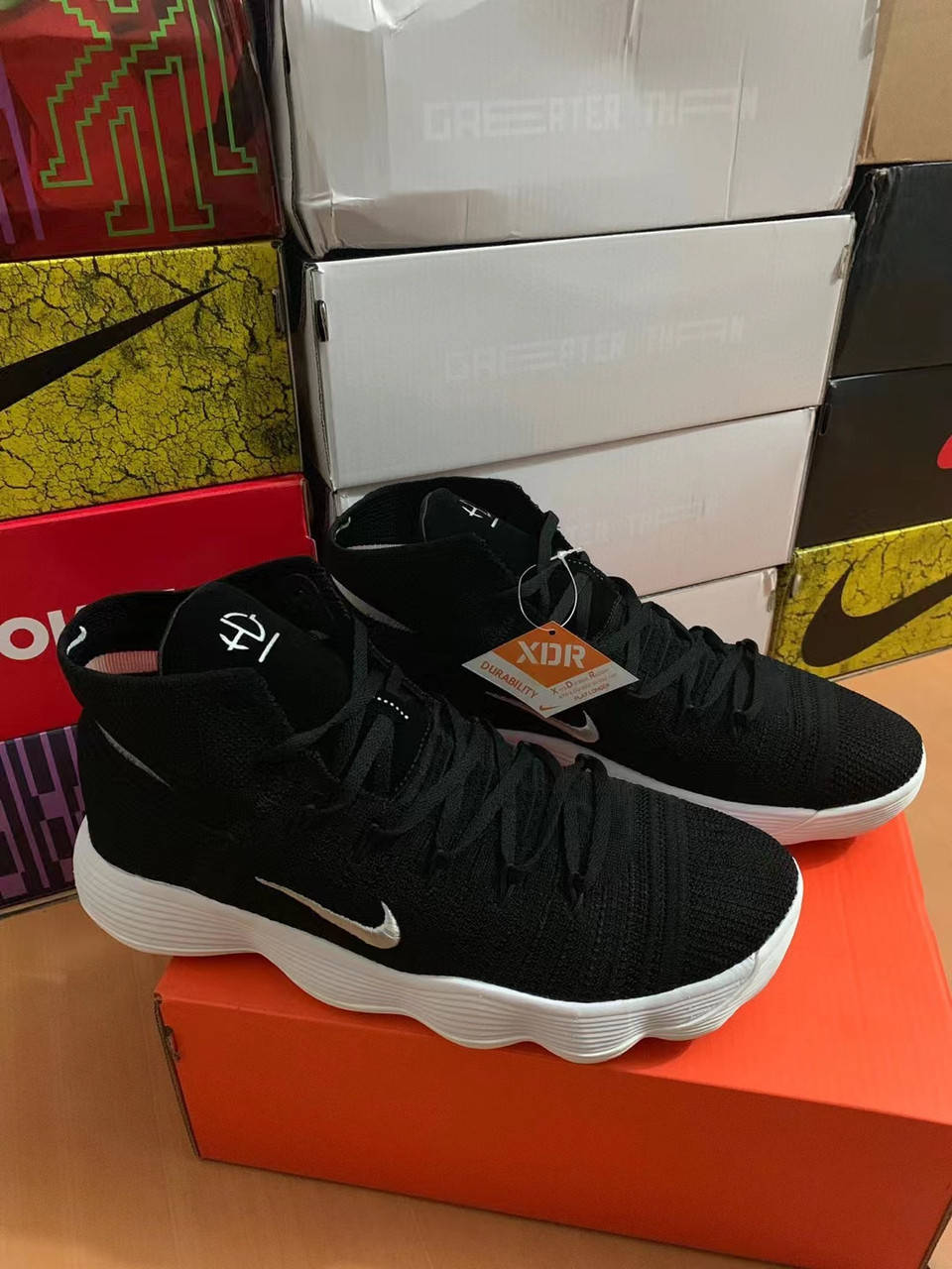 

Nike Hyperdunk 2017 Flyknit Гиперданк черные баскетбольные мужские кроссовки, Черный