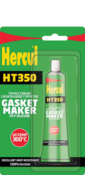 

Термостойкий силиконовый герметик HERCUL HT350 GASKET MAKER красный 50мл