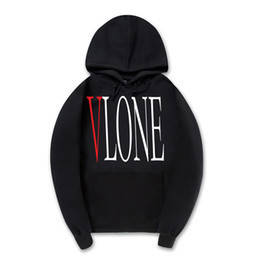 

Худи Vlone черное с логотипом, унисекс (мужское, женское, детское), Черный