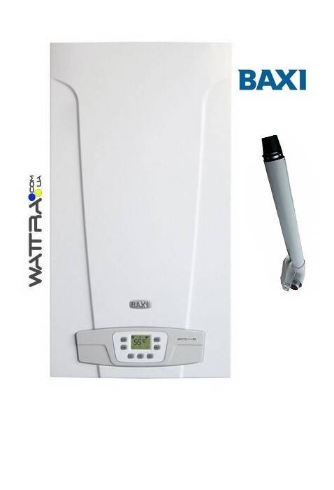 

Газовый котел Baxi ECO 4s 10 F (10 кВт) турбо, двухконтурный (765966801) + дымоход, Белый