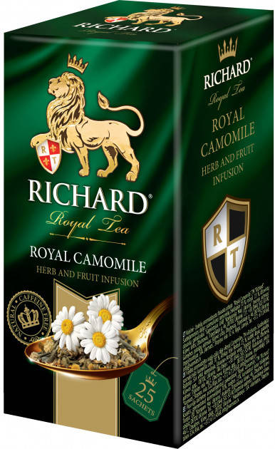 

Травяной чай без кофеина с ромашкой и яблоком Richard Royal Camomile 25 пакетиков в индивидуальных конвертах