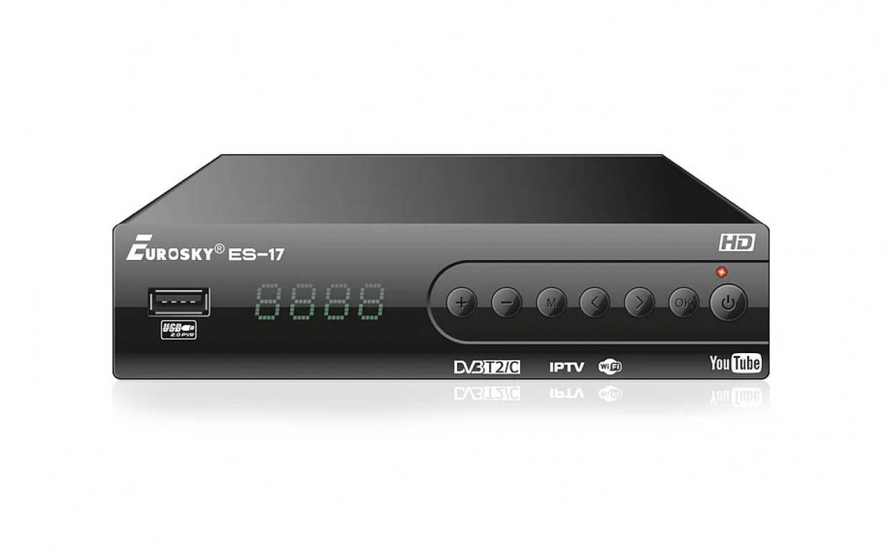 

Тюнер т2 Eurosky ES-17 IPTV металл DVB-T2