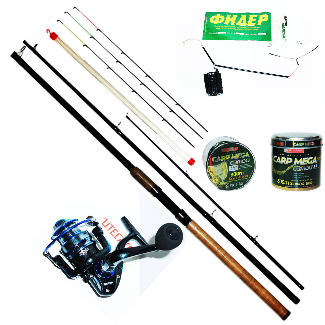 

Фидерный спиннинг набор Bratfishing TAIPAN FEEDER 3.90м. / 80-180 g