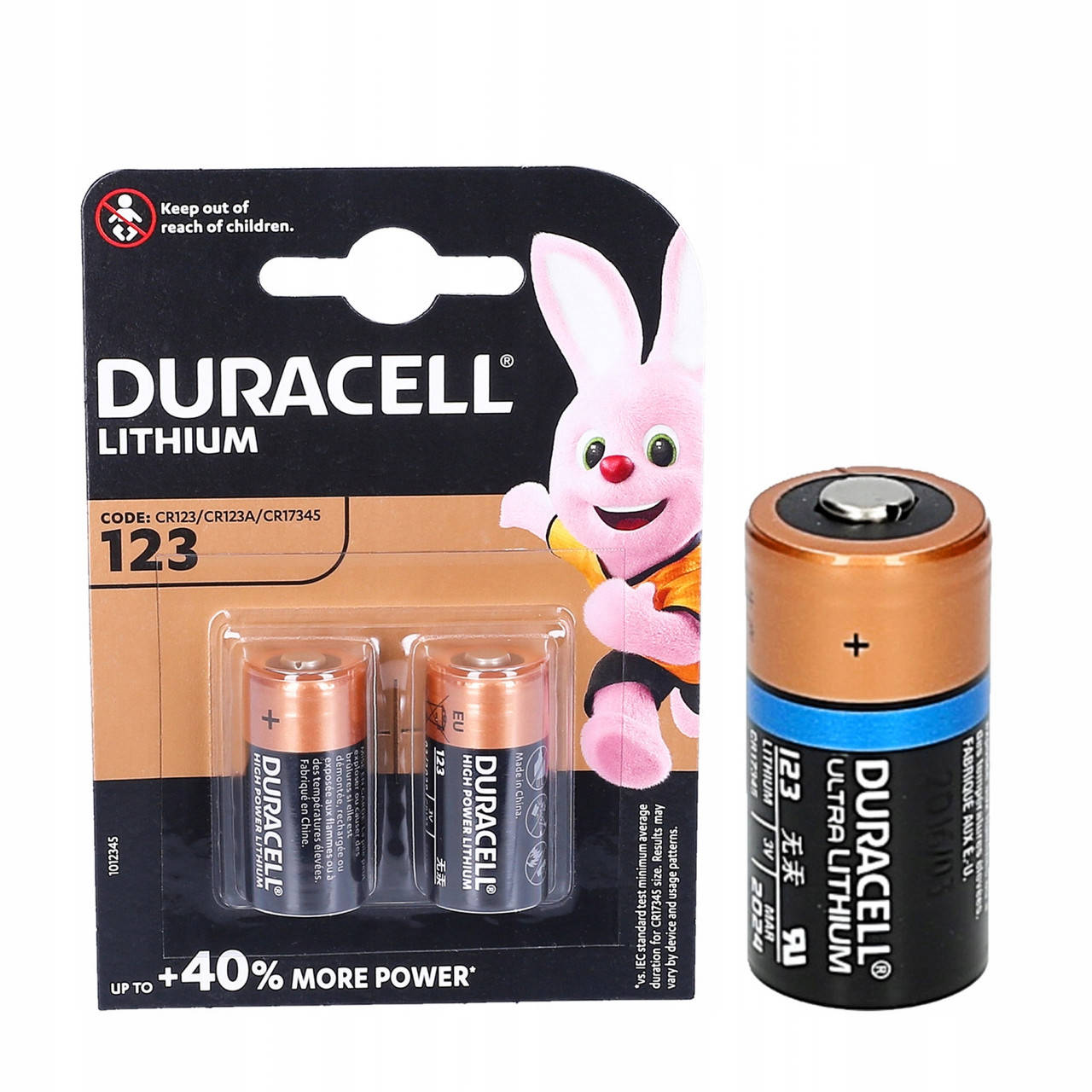 

Батарейка 123 Duracell 3V литиевая BL2