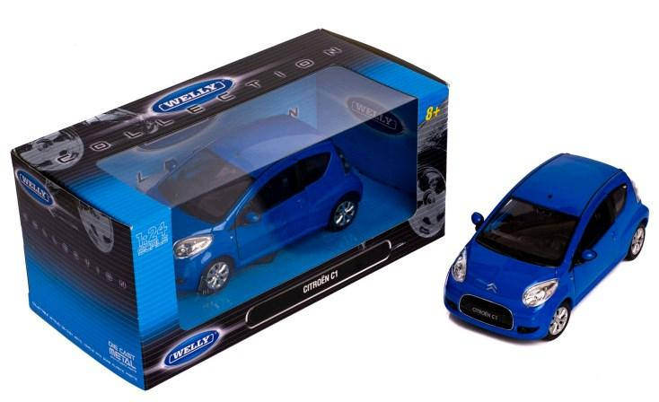 

Модель машинки CITROEN C1 Welly 1:24 (24010W), Синий