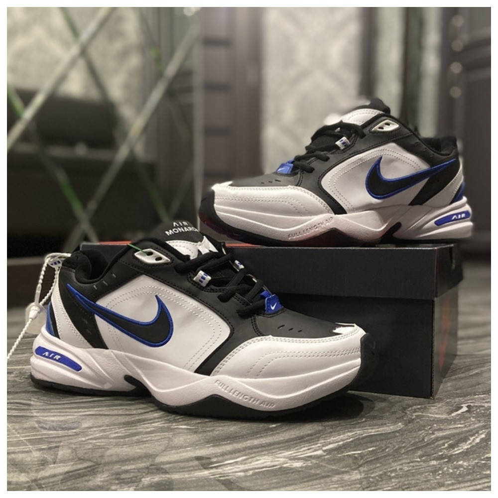 

Кроссовки Nike Air Monarch IV White Blue Black, кроссовки найк монарх 4, кросівки Nike Air Monarch 4, Черно-белый