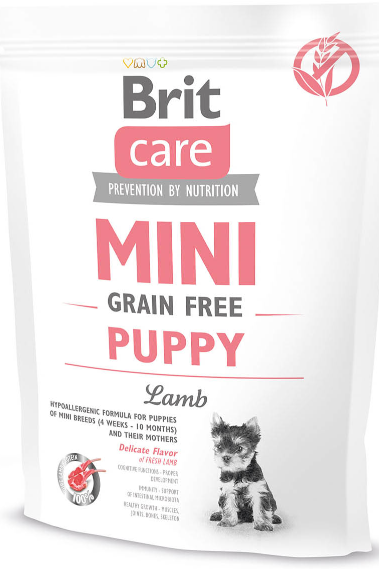 

Сухий корм для цуценят та молодих собак мініатюрних порід Brit Care GF Mini Puppy Lamb 400 г (ягня)