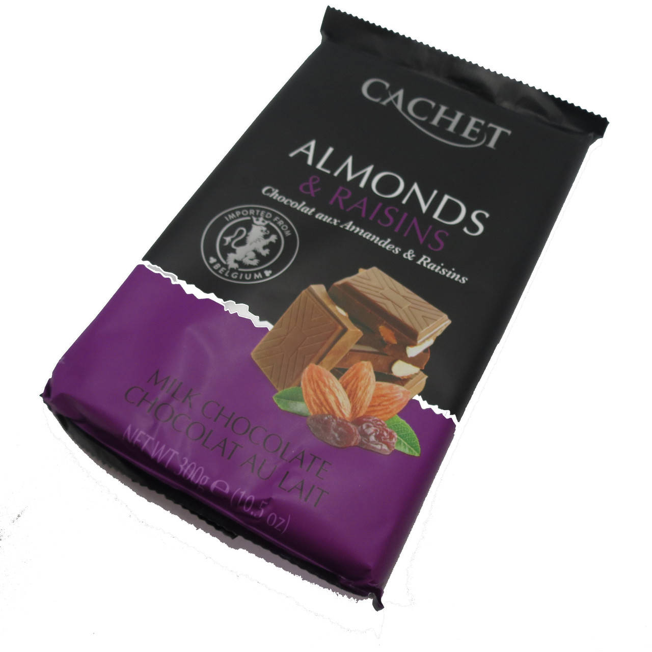 

Шоколад CACHET Almonds and raisins 300г Миндаль и изюм