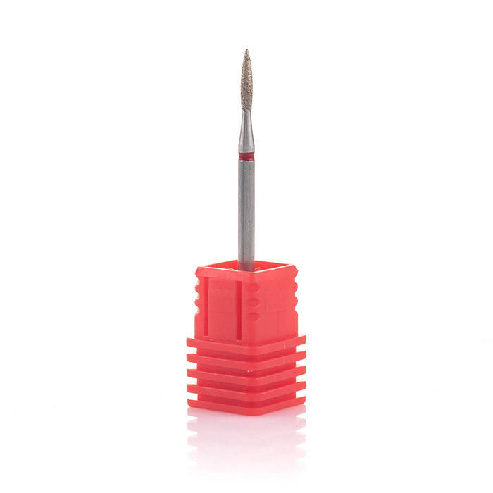 

Фреза алмазная Nail Drill для обработки кутикулы "Пламя" - 243 018R диаметр 1,8 мм (красная насечка)