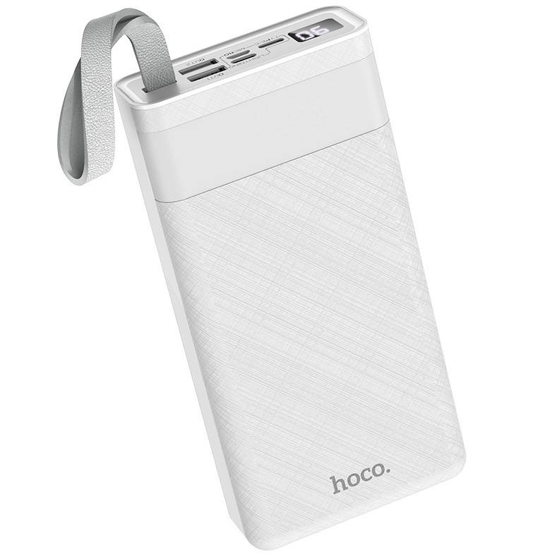 

УМБ портативное зарядное Power Bank HOCO J73 30000mAh 2USB, белое