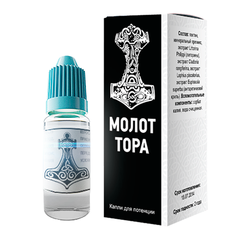 

Капли Молот Тора для потенции (крем Titan Gel в подарок)