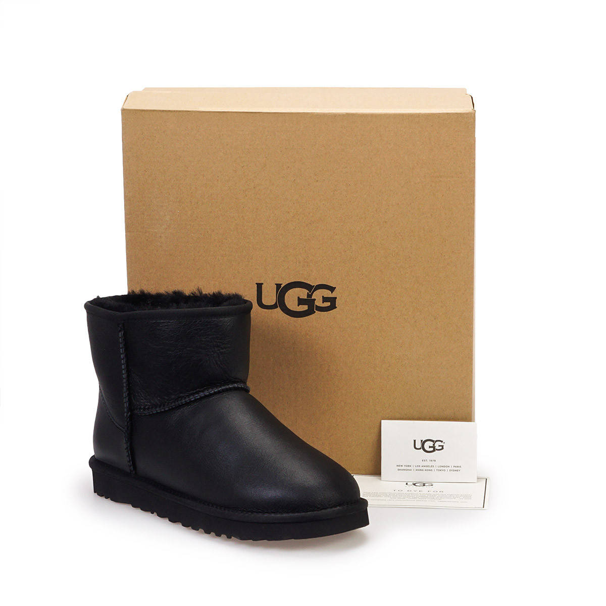 

Кожаные классические мини угги UGG Australia (Unisex)36 размер, Черный