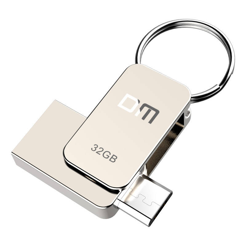 

USB micro-USB флеш накопитель 32Gb DM PD020, Светло-серый