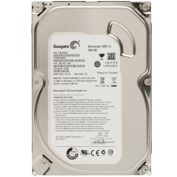 

БУ Жесткий диск Seagate Barracuda 500 Gb (3.5", 7200 RPM, 12 Mb, SATAIII, ST500DM002)